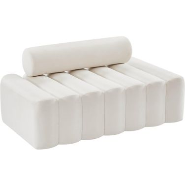 Melody Velvet Loveseat In Cream