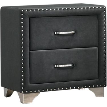 Melody 2-drawer Upholstered Nightstand Grey