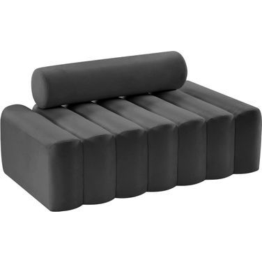 Melody Velvet Loveseat In Grey
