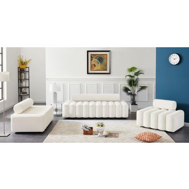 Melody Living Room Set In Cream