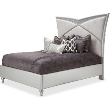 Melrose Plaza Upholstered Eastern King Bed In Dove