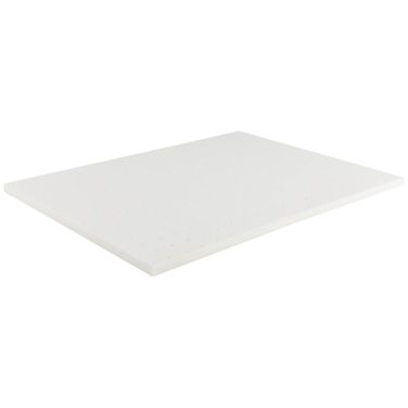Memory Foam 2 Inch Mattress Topper In White