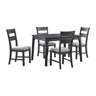 Mendoza 5-Piece Dining Room Set In Grey and Black