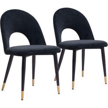 Menlo Dining Chair Set of 2 In Black