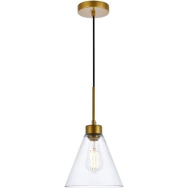 Mera 1 Light Brass Pendant