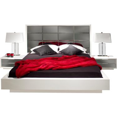 Mera White Lacquer Nightstand