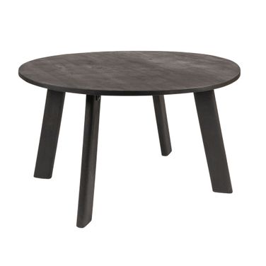 Mercer Round Mango Wood Dining Table In Black