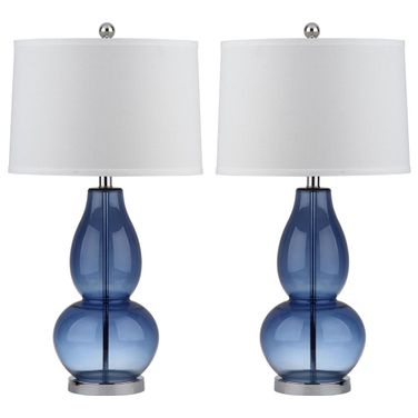 Mercurio Blue 28.5 Inch Double Gourd Lamp Set of 2