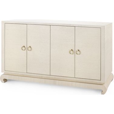 Meredith 4-Door Cabinet In Canvas Cream