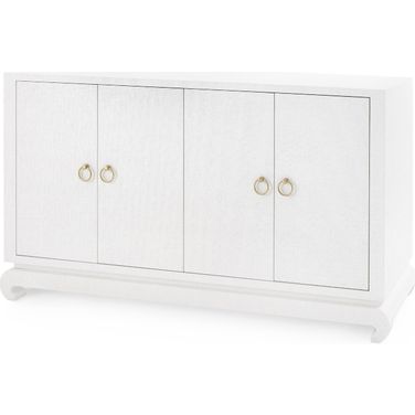 Meredith 4-Door Cabinet In Chiffon White