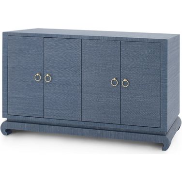 Meredith 4-Door Cabinet In Navy Blue