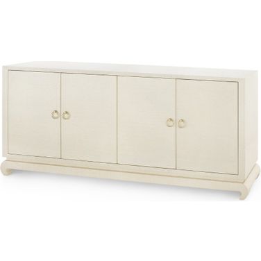 Meredith Extra Large 4-Door Cabinet In Canvas Cream