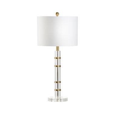 Merida Crystal Lamp In Clear and Gold