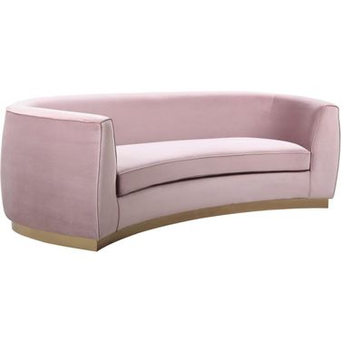 Julian Velvet Sofa In Pink