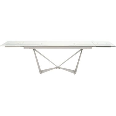 Meridian Vida Extension Dining Table In Matte Light Gray