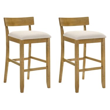 Merie Bar Height Bar Stool Set of 2 In Amber Glow and White