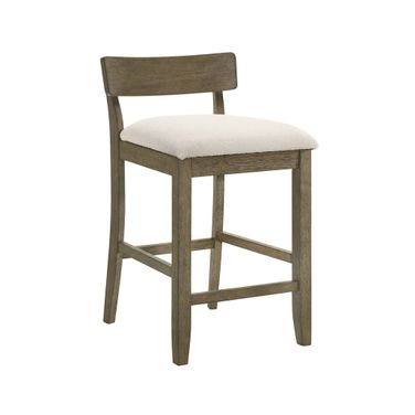 Merie Counter Height Bar Stool In Putty Brown and White