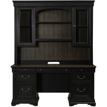 Meritage Credenza and Hutch In Charcoal