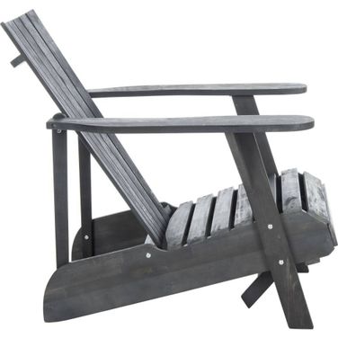 Merlin Ash Gray Adirondack Chair With Retractable Footrest