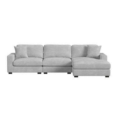 Mesa Modular 3-Piece Sectional Set with RHF Chaise In Stone