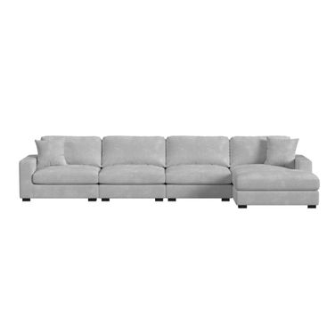 Mesa Modular 4-Piece Sectional Set with RHF Chaise In Stone
