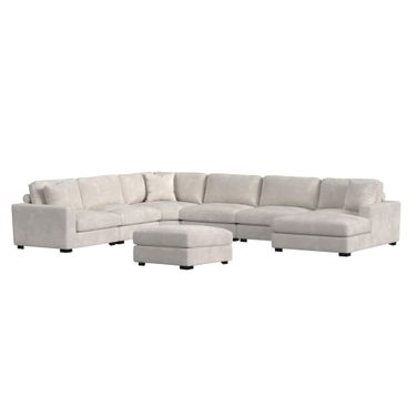 Mesa Modular 7-Piece Sectional Set with RHF Chaise In Beige