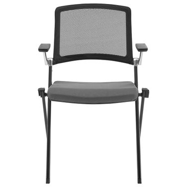 Mesh Conference Office Chair Set of 2 In Black Gray and Black