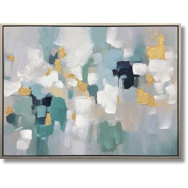 Mesmerizing Azure Luxe Abstract Canvas Wall Art In Multi