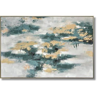 Mesmerizing Opulent Mist Abstract Canvas Wall Art In Multi