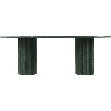 Messina Marble Dining Table In Green and Natural