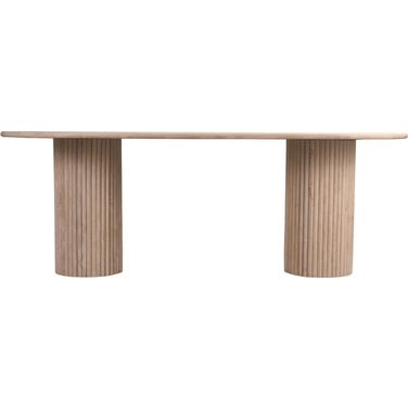 Messina Travertine Dining Table In Beige and Natural