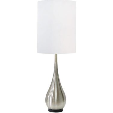 Metal 40 Inch Teardrop Table Lamp In Silver