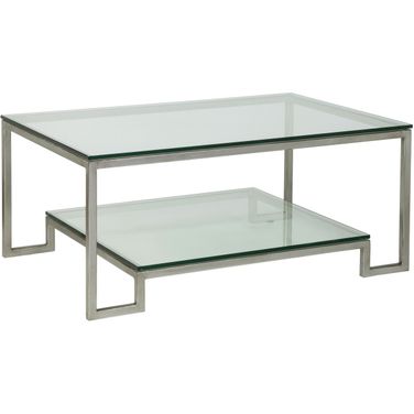 Metal Designs Bonaire Rectangular Cocktail Table In Silver Leaf