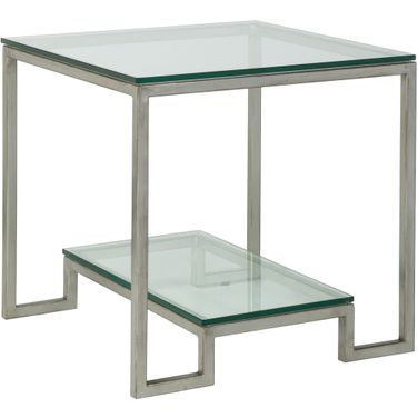 Metal Designs Bonaire Square End Table In Silver Leaf