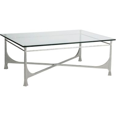 Metal Designs Bruno Rectangular Cocktail Table In Argento