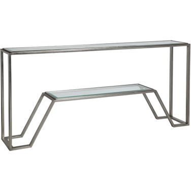 Metal Designs Byron Console In Silver Leaf