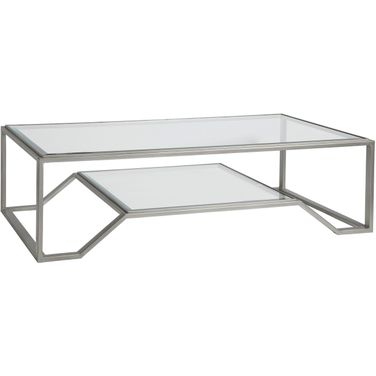 Metal Designs Byron Rectangular Cocktail Table In Argento