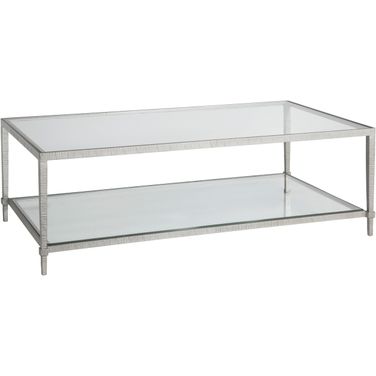 Metal Designs Claret Rectangular Cocktail Table In Argento