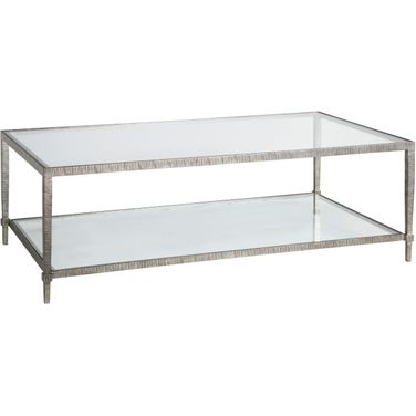 Metal Designs Claret Rectangular Cocktail Table In Silver Leaf