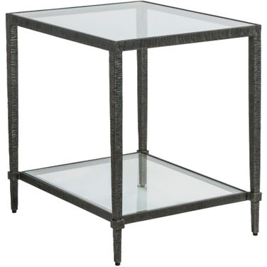 Metal Designs Claret Rectangular End Table In St. Laurent