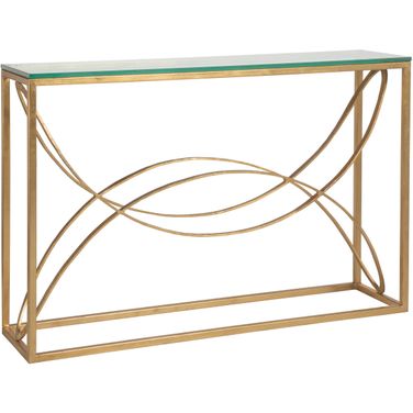 Metal Designs Ellipse Console In Gold