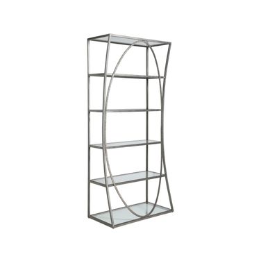 Metal Designs Ellipse Etagere In Silver Leaf