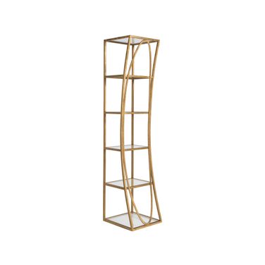 Metal Designs Ellipse Slim Etagere In Gold