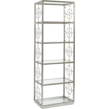Metal Designs Honeycomb Slim Etagere In Silver Leaf