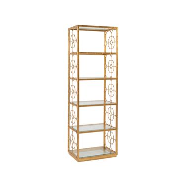Metal Designs Honeycomb Slim Etagere In Gold