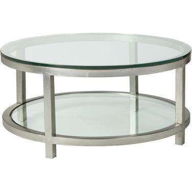 Metal Designs Per Se Round Cocktail Table In Silver Leaf