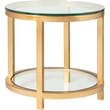 Metal Designs Per Se Round End Table In Gold