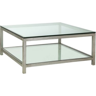 Metal Designs Per Se Square Cocktail Table In Silver Leaf