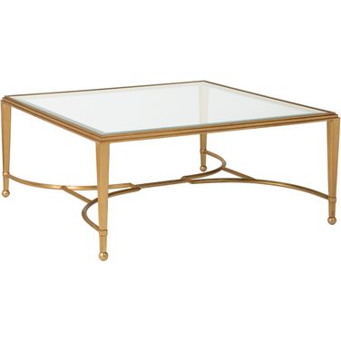 Metal Designs Sangiovese Square Cocktail Table In Gold