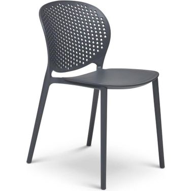 Metro Bailey Side Chair Set Of 4 In Black Grey Seat